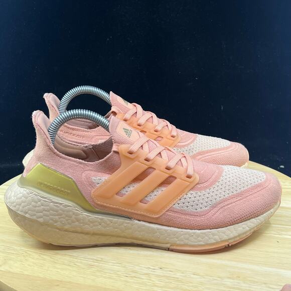 Adidas Ultraboost 21 Womens Ambient Blush Pink Athletic Running Shoe FY3953 Sz 7 - Picture 5 of 10